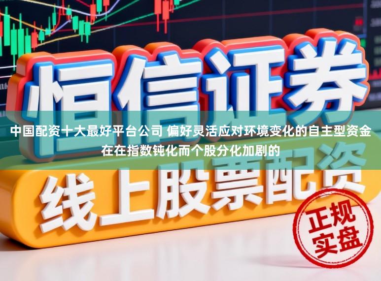中国配资十大最好平台公司 偏好灵活应对环境变化的自主型资金在在指数钝化而个股分化加剧的